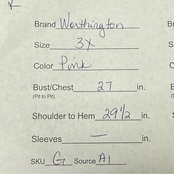 Worthington Pink Sleeveless Blouse 3X Plus Size Career Chic Pocket Top - Picture 9 of 9